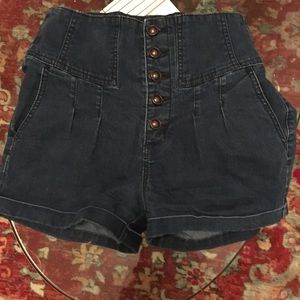 Urban Outfitters High Waisted Button Up Shorts